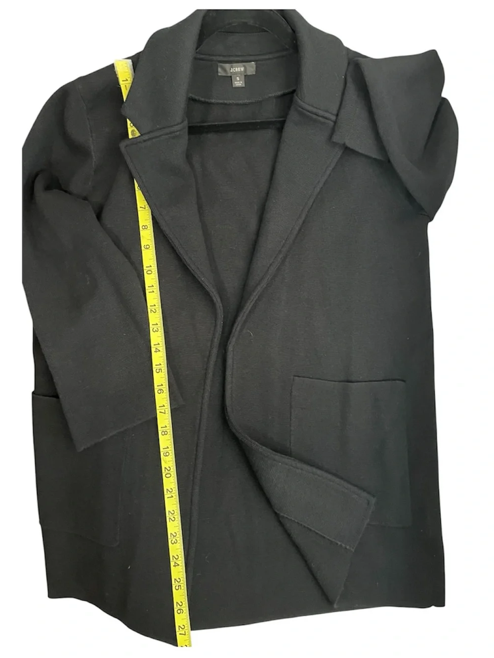 J. Crew Sophie Open Front Sweater-blazer Black  Size Small